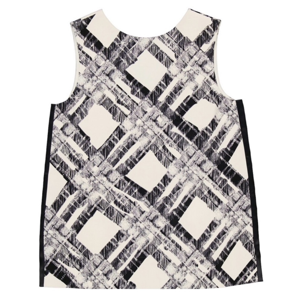 Burberry Ladies Check
Print Wool Silk V-back Top, Size 2 NWT - Picture 6 of 7